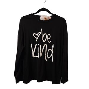 Be Kind Black Long Sleeve Tee